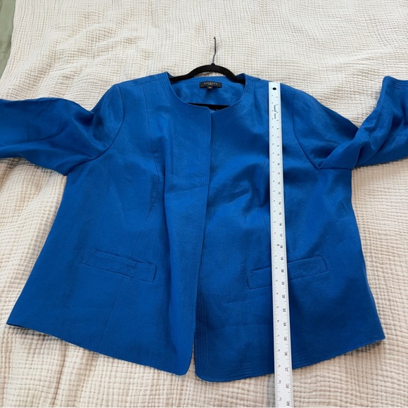 Talbots Blazer Women’s Size 22W Blue 100% Linen Career - Picture 8 of 9